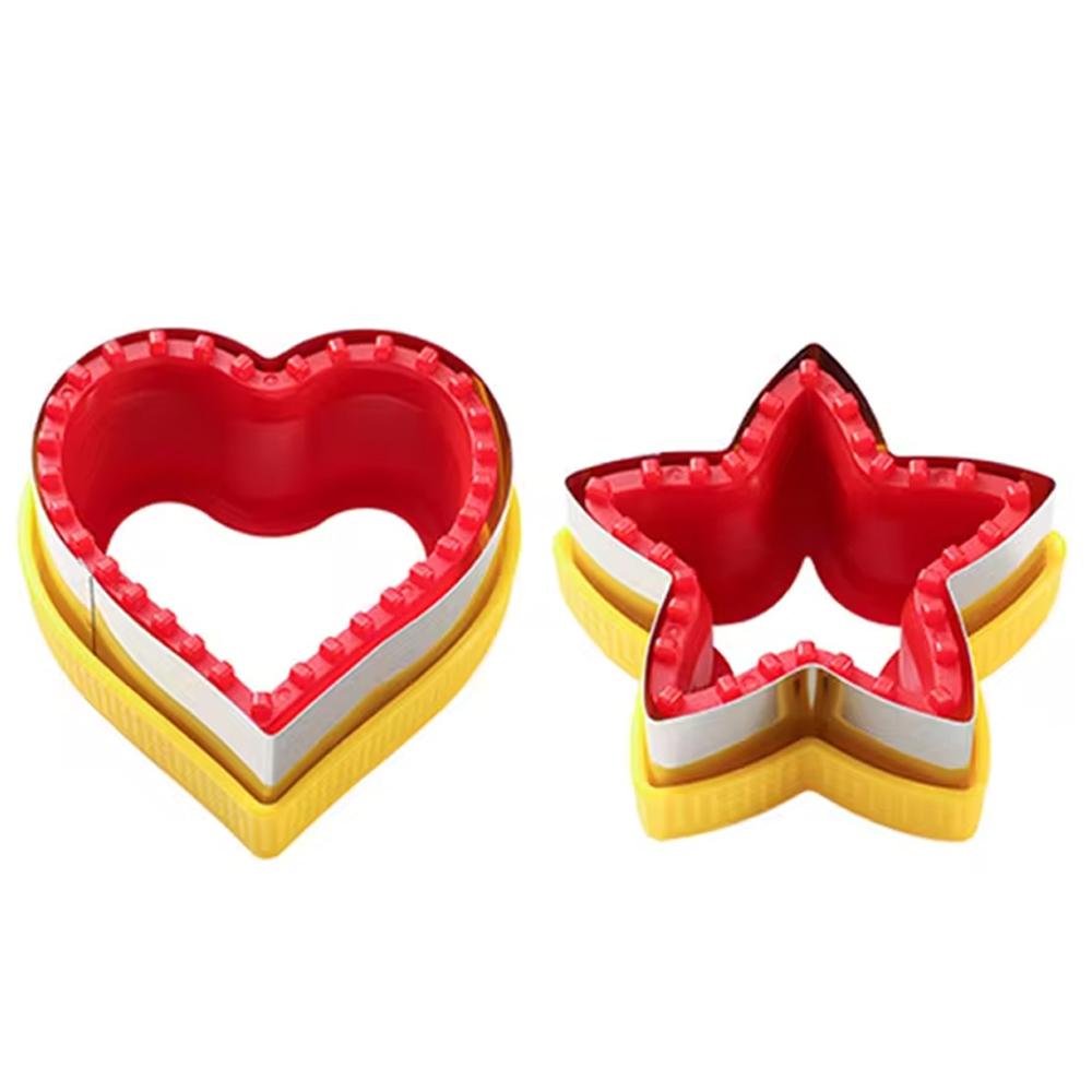 1PCS Geometric Sandwich Cutter and Sealer Set Food-Grade PP Sandwich Cutting Sealing Mould for Children