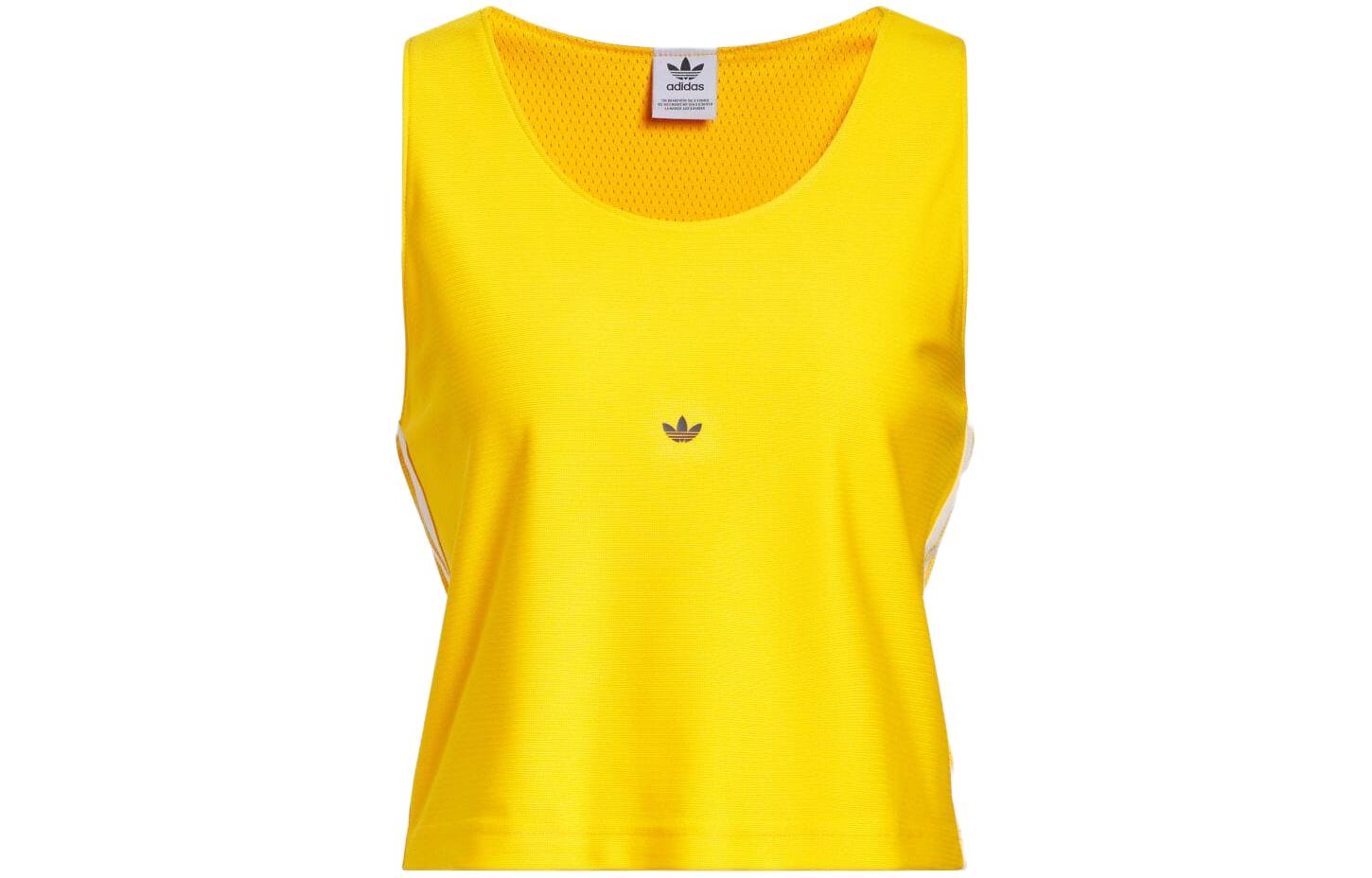 Женские майки Adidas Originals Ярко-желтые С круглым вырезом Умеренные Другие IJ5218 M