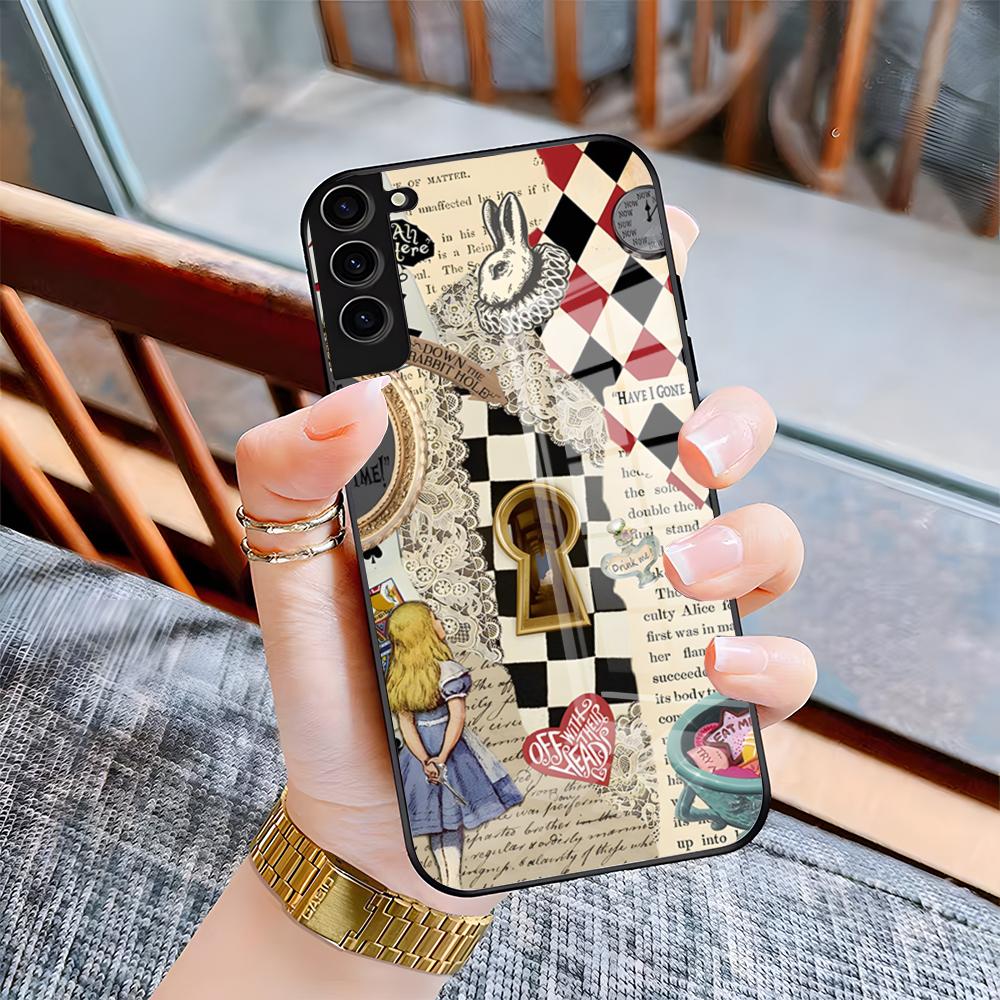 A-Alice In Wonderlands Phone Case For Samsung S25 Plus S20 S20 Plus S22 Ultra S23 FE S21 Plus S21 Ultra Glass Cover