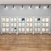 Mobile Art Display Stand: Vertical Folding Grid for Art Exhibitions and Kindergarten Art Shows