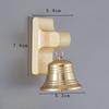 Home Decor Solid Wood Copper Bell Pendant with Magnetic Lion To Operate Wind Chimes, Home Reminders Doorbells Housewarming Gifts