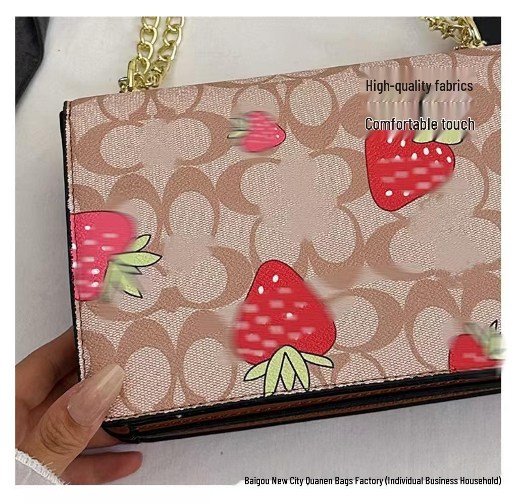 Sac à bandoulière chaîne polyvalent mode européenne et américaine - Design populaire décontracté de niche pour femmes