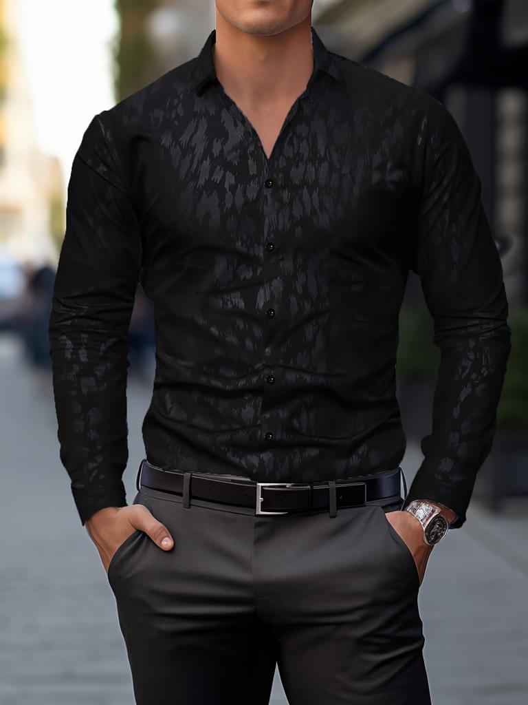 Spring And Autumn Men'S Long Sleeve Shirt