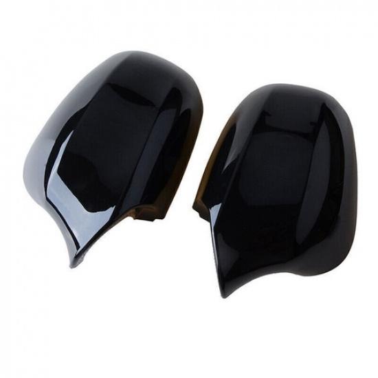 For BMW E90 LCI 328i 335i 2009 2010 2011 2012 Gloss Black Mirror Cover Cap 1Pair