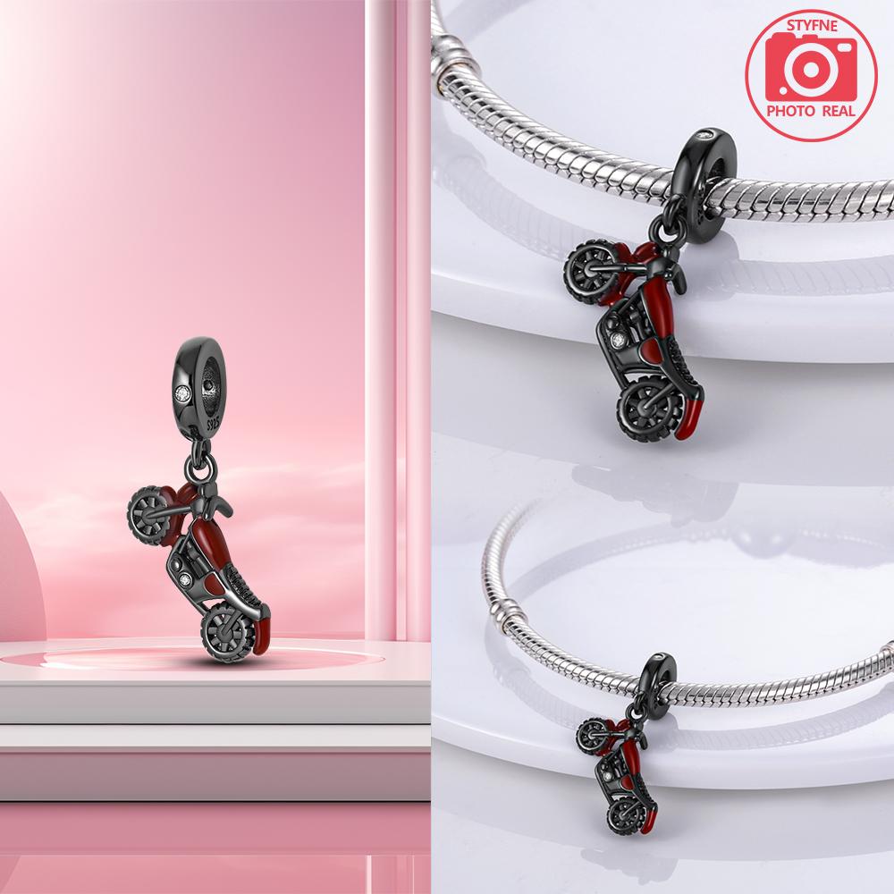 Copper Pink Car Beads Charm Bracelets For Women Fit Pendant Charms Beads For Fine Jewelry Making Gift