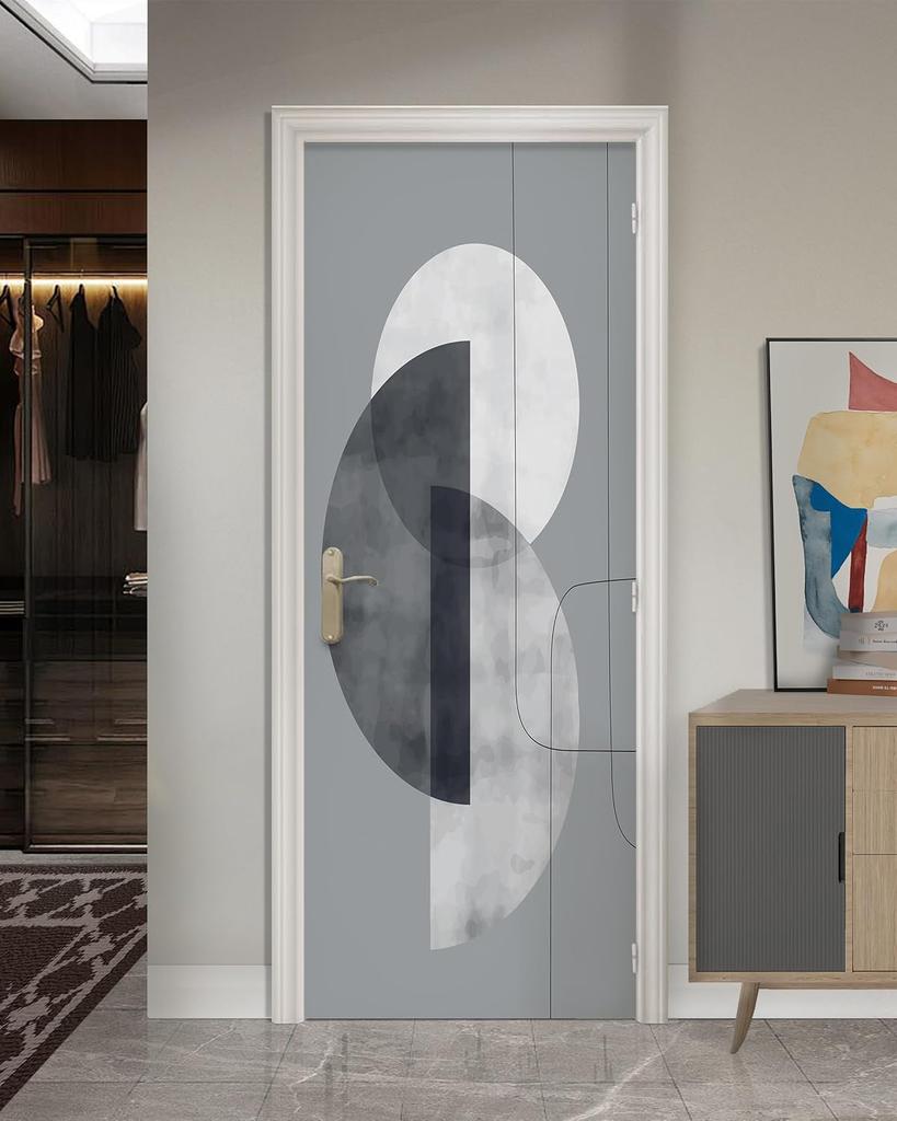Door Sticker Mural Peel and Stick, Removable Self-Adhesive Bonfires Door Wallpaper for Home Decor