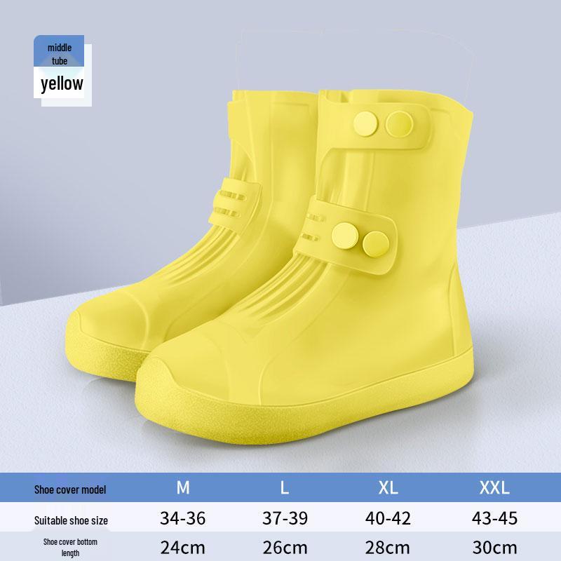 Unisex Waterproof Non-Slip Silicone Rain Boots - Wear-Resistant Overshoes for Mountaineering