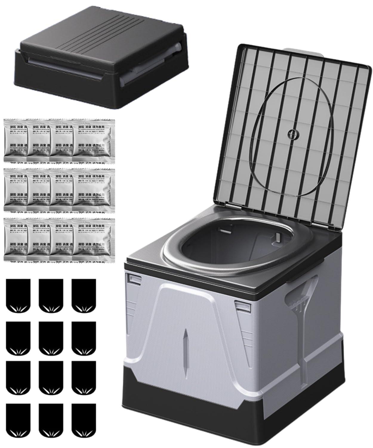 

This portable toilet is a great disaster preparedness suitable for disaster and It can hold up to 150 kg and is a item, emergencies, preparedness,