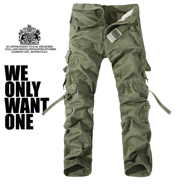 Men s Classic Multi-Pocket Camouflage Work Pants 018 36