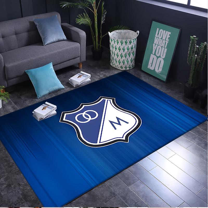 1PC rug Blue And White Shield Millonarios Carpet, Chair Rug,Area Rug for Office Bedroom living rooms bedroom, Doormat decor Christmas fan gifts