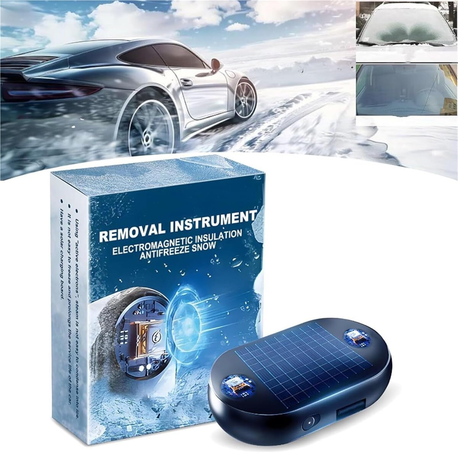 

FJZFXKZL Antifreeze Electromagnetic Car Snow Removal Device, car windscreen defroster One size