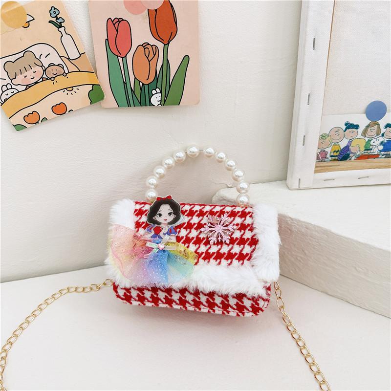 Butterfly Knot Stylish Girls Handbag Pearl Shoulder Bag For Children With Design Cute