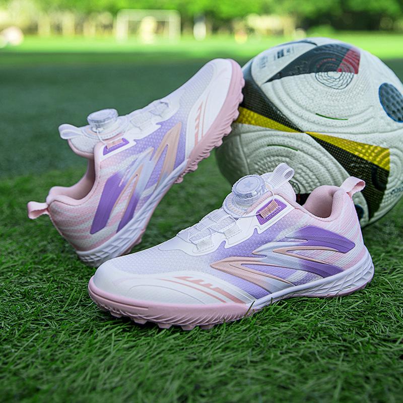 Children's Football Shoes Girls Breathable Mesh Tf Broken Nails Football Wear-resistant Sports Training Shoes