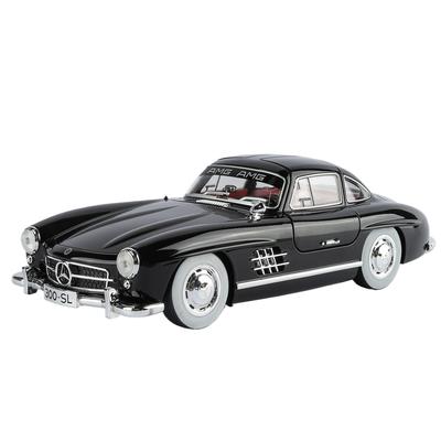 1/18 Benz 300SL Vintage Alloy Sports Car Model Diecast Metal Classic Retro Vehicle Car Model Sound and Light Simulation Kids Toy Gift