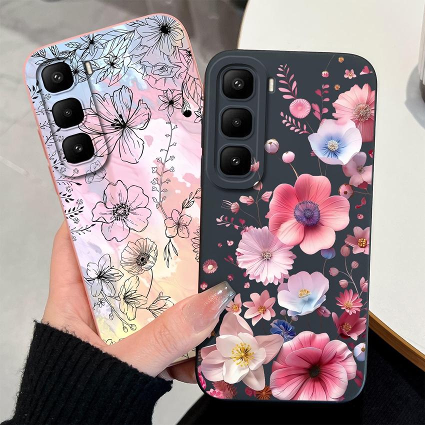 For Infinix Hot 60 50 Pro Plus 40Pro 30 Play 70 60i 50i 40i 30i Phone Case Sweet Bunny Cake New Upgrade Soft Smooth Silicone Lightweight Durable Shell
