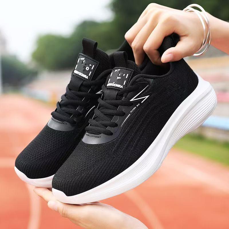 Spring and summer casual women's shoes soft-soled sports breathable fly-woven shoes versatile shoes