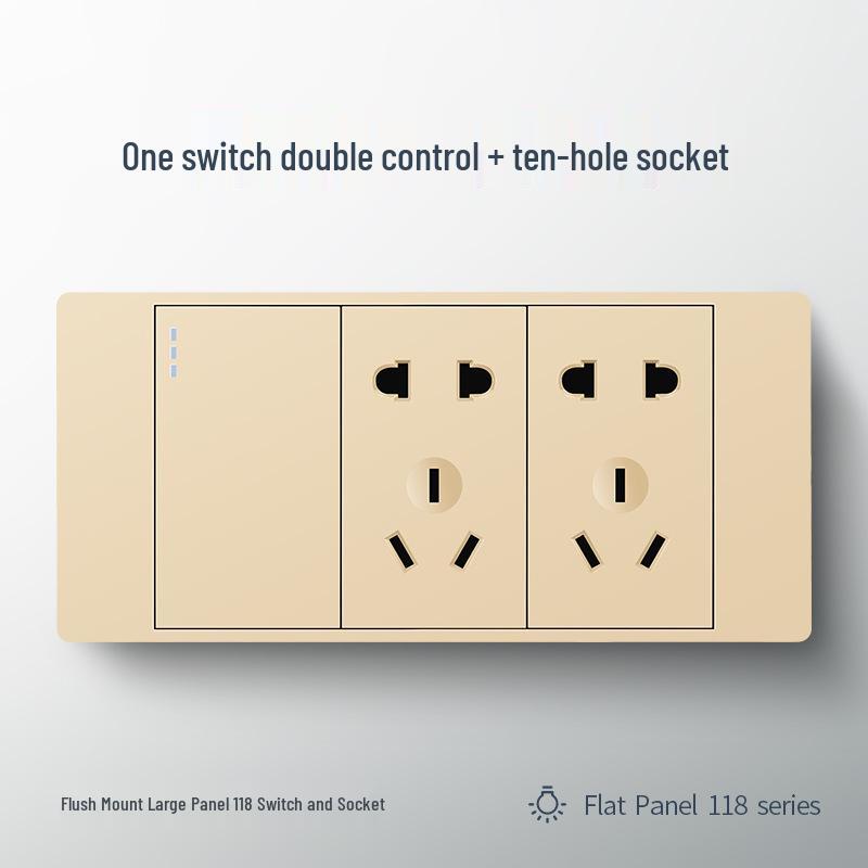 International Electric 118 Type Concealed Multi-Hole Panel: 16A, 6-Hole, 9-Hole, 12-Hole Switch and Socket.