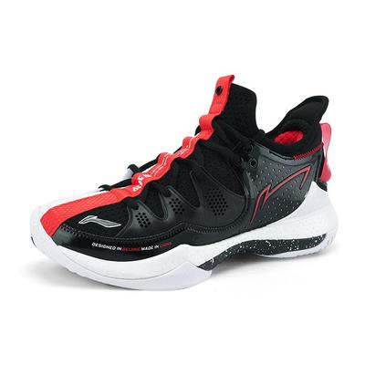 Chaussures de Badminton Li Ning Unisexes Mi-haut Noir/Blanc/Rouge AYAS024-2