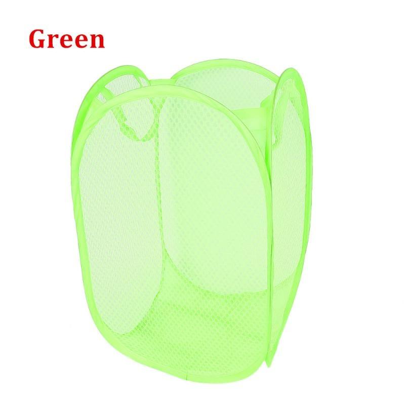 

Складная корзина для белья, органайзер для грязной одежды, сетчатый мешок для хранения одежды в ванной, бытовая корзина 30*30*47cm зелёный