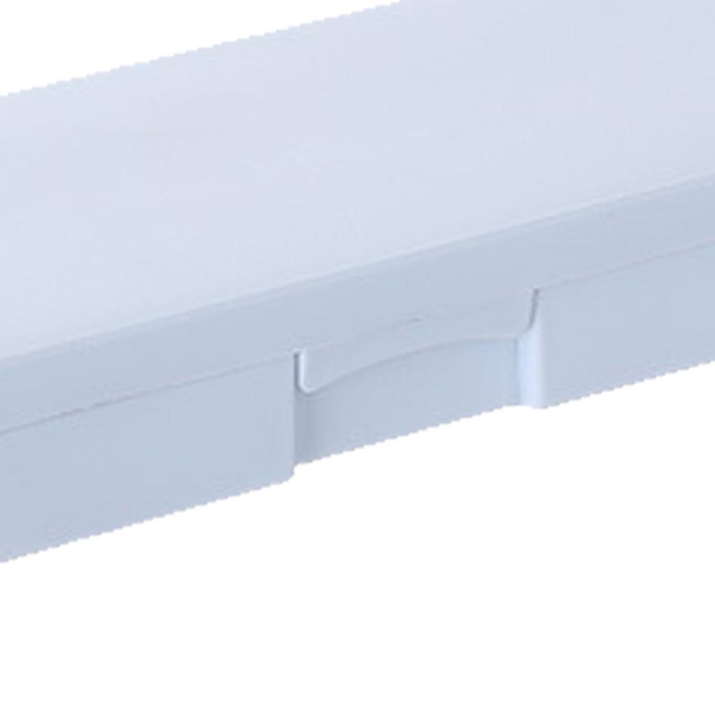 Plastic Pencil Case Snap Closure Lightweight Portable Simple Design Pen Box for Students Stationery Light Blue