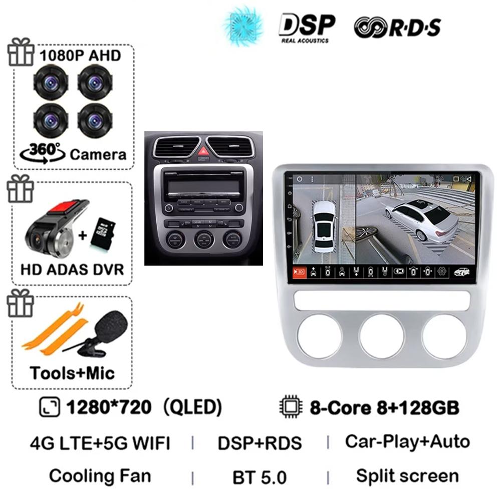 Android 14 for volkswagen vw scirocco eos 2009-2014 car radio carplay Multimedia automatic main unit gps navigation stereo