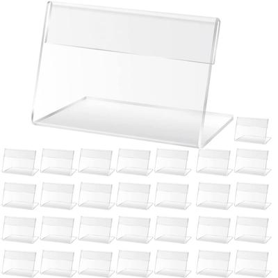ZOUZJUN Pop Stand Držák na karty Velikost vizitky 90x60mm Akrylový stojánek Stojan na displej Průhledný akryl Cenovka Jmenovka POP Reklama