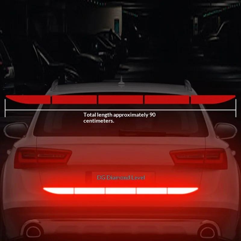 

For Mercedes Benz E Class 1pcs Reflective Warning Safety Tape-Car Trunk Anti-Collision красный