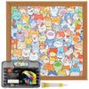 Wooden Coloring Puzzle Cat/Dog Coloring Puzzle with 12 Color Marker Pen DIY Doodling Jigsaw Puzzles Home Decor for Kids & Adults