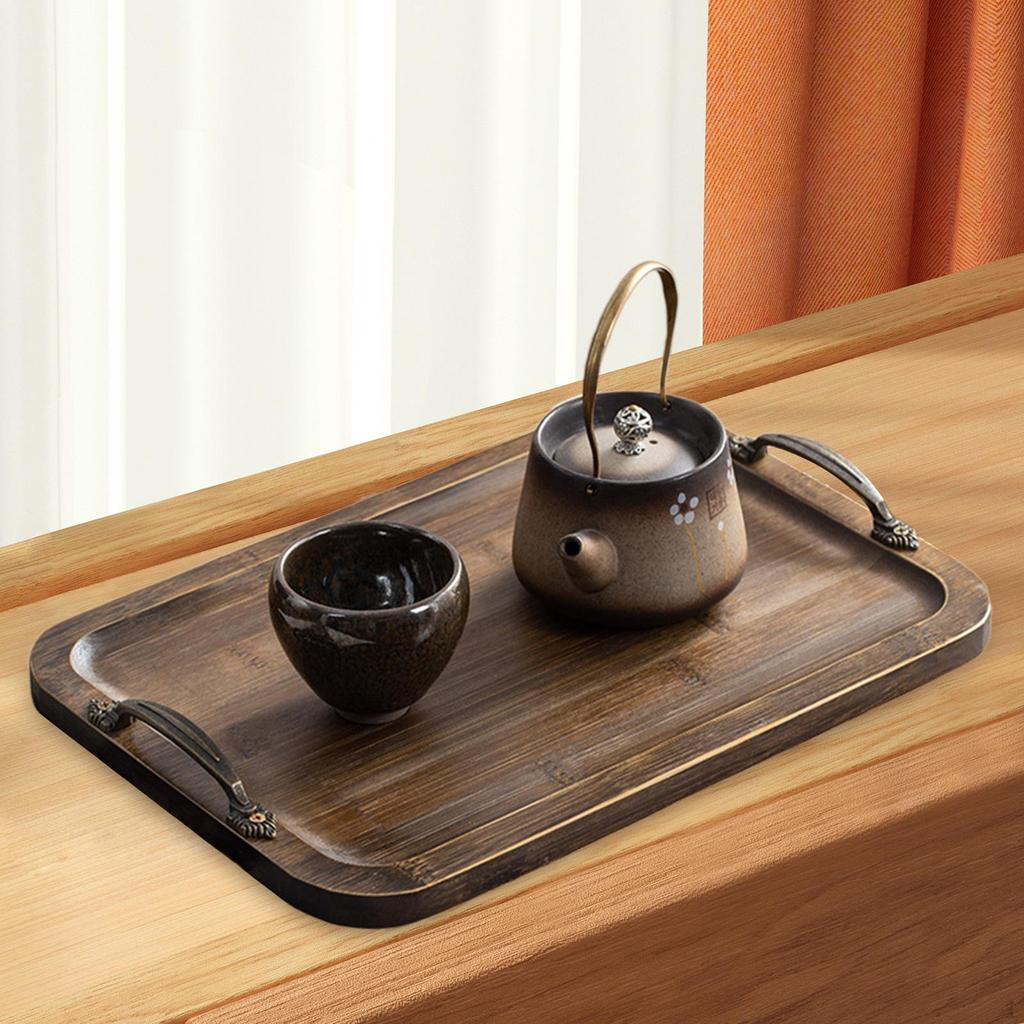 Servírovací podnos na kávu Jídelní Večeře Kuchyně s rukojetí Jídelní Bambus