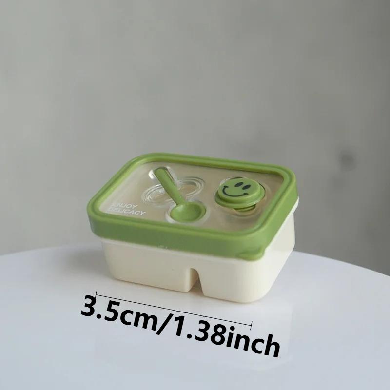 Mini Lunch Box Cute Smile Bneto Dollhouse Home Decorations Mini Food Storage Box Pretend Play Kiitchen Toy Accessories ONLY Box