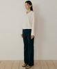 Lingseoul Button Classic Cotton Pants-Navy