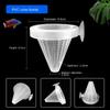 Plant Cup Pot Acrylic Aquatic Plant Cup Aquarium Decoration with Suction Holder Water Potted Planting Cup Aquarium Feeding Tool