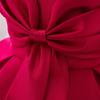 Vestito in Raso da Principessa con Fiocco per il Primo Compleanno di una Neonata