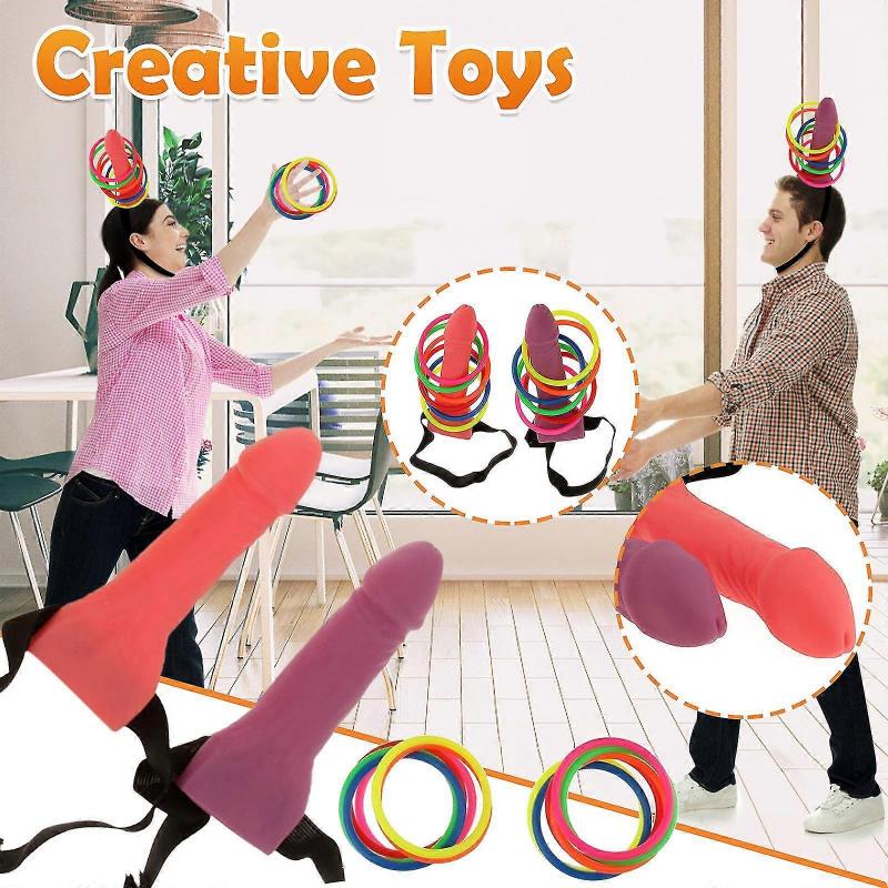 Hoopla Willy With Ring Game Indoor Toss Head Ring Heads Bride Hen Prop Party