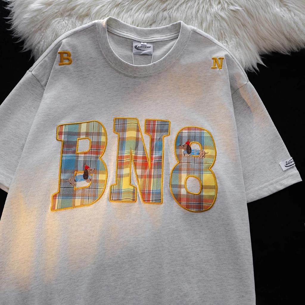 New Cotton Men's Short Sleeve T T-shirt Men's Summer Casual Versatile Loose T-shirt Top ins