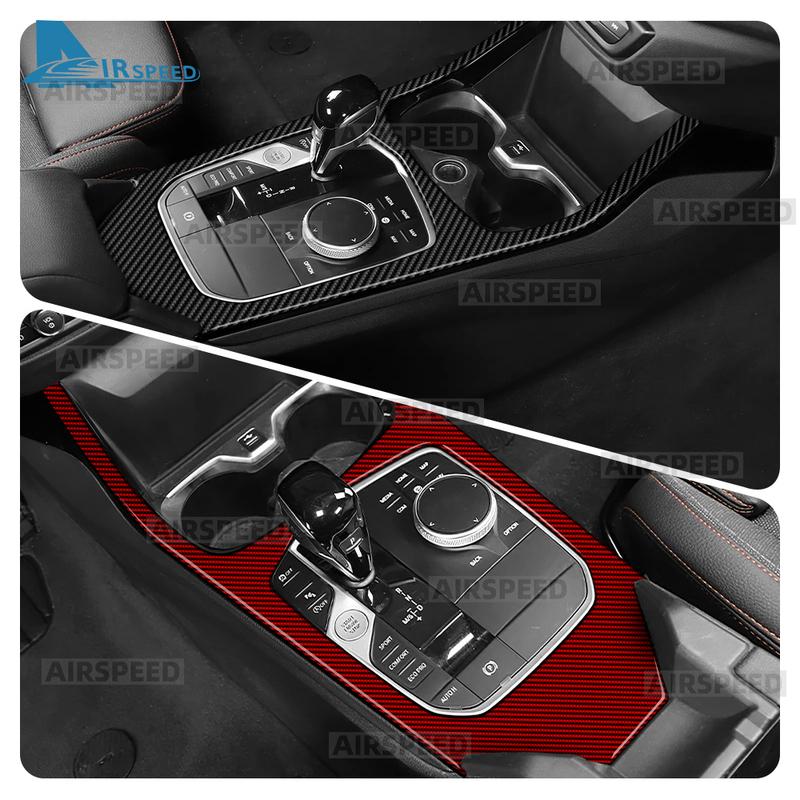 Vera Fibra di Carbonio per BMW Serie 1 Serie 2 F40 F44 2024 Pannello Cambio Console Centrale Adesivo Accessori Auto