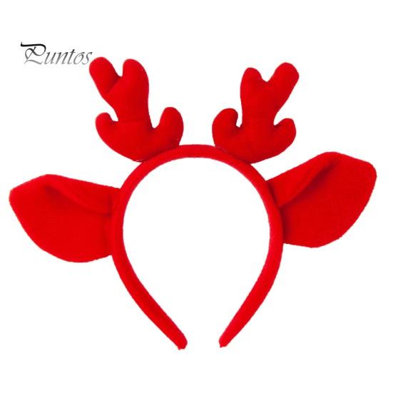 Plyšová čelenka do vlasů Slavnostní vánoční čepice Čelenka z parohu Flexibilní vánoční pokrývka hlavy pro děti Dospělí Sváteční dekorace
