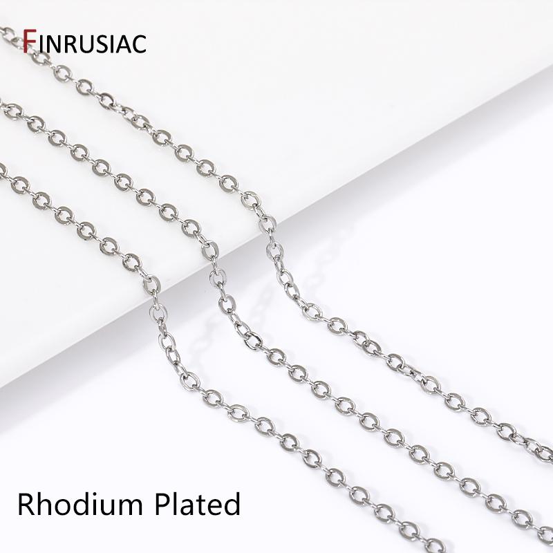 

14K Gold Plated Brass O Shape Cross Bulk Chain For Necklace Making Supplies,1.2/1.6/2.0MM Thin Cable Chain DIY Accessories 2.0mm-1 meter