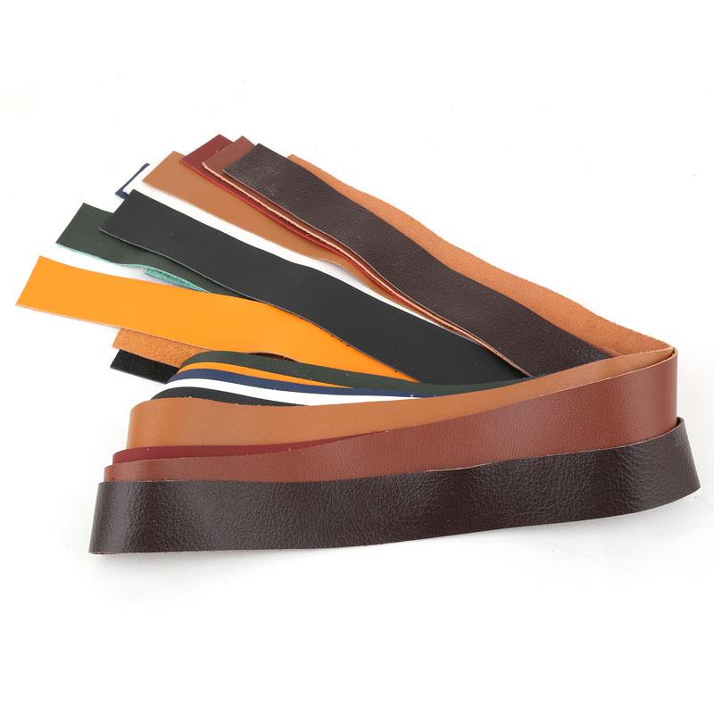 First-layer cowhide leather with a distressed pattern, 1.2mm edging strip, handmade DIY strap, clothing accessory, soft leather