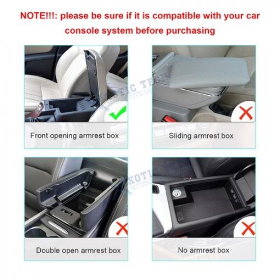 Anti-Slip NEW PU Leather Car Armrest Pad Cover Center Console Box Cushion Mat