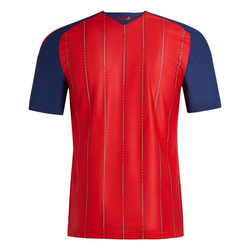 adidas Spagna Climacool Campione Coppa del Mondo 2026 Squadra Nazionale Spagnola Versione Giocatore Casa Due Stelle Asciugatura Rapida Vestibilità Slim Fit Maglia da Calcio a Strisce KF4410