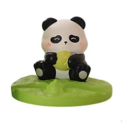 Panda Figurine Phone Holder Creative Gift Stylish Crafts Artwork Animal Statue Sculpture for