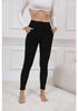 Women's High-Waisted Fleece-Lined Wool Leggings - Warm Skinny Yoga Pants for Autumn/Winter