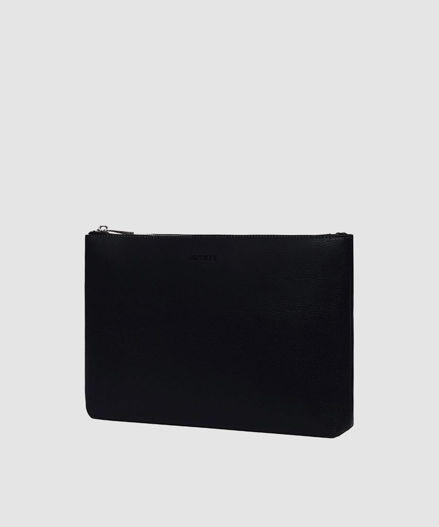Lotuff Men'S Leather Clutch Bag Lo-6403-M Bk Black