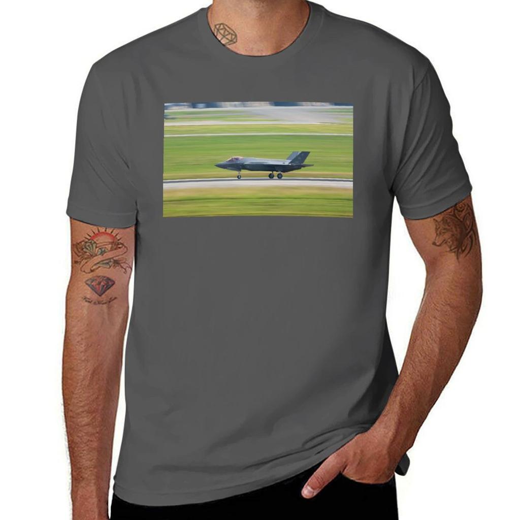 F35 Lightning II take off TShirt Outdoor Sports Short Sleeve Top