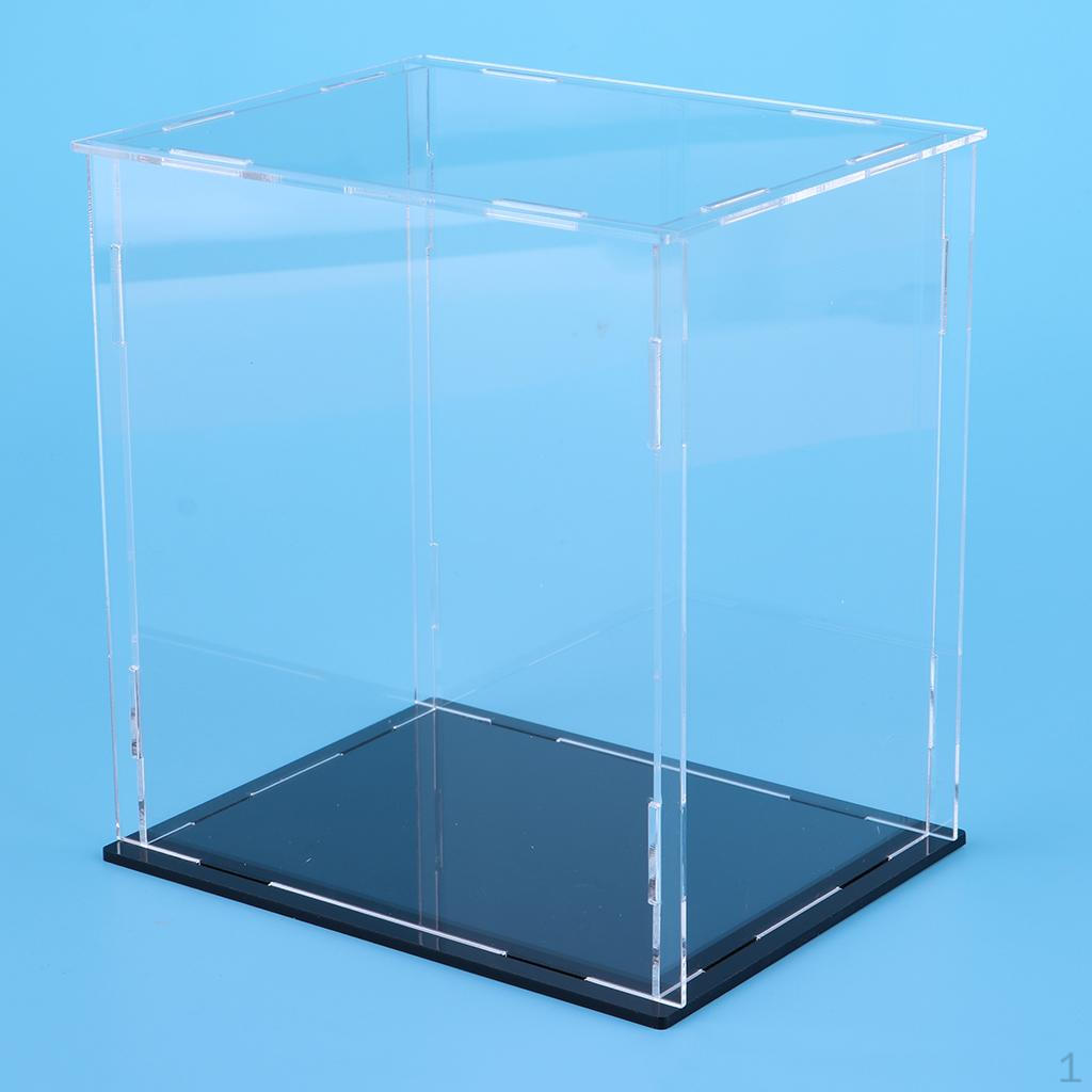 Acrylic Display Box Clear Dustproof Showcase for Miniatures Collectibles, 13x10x15cm
