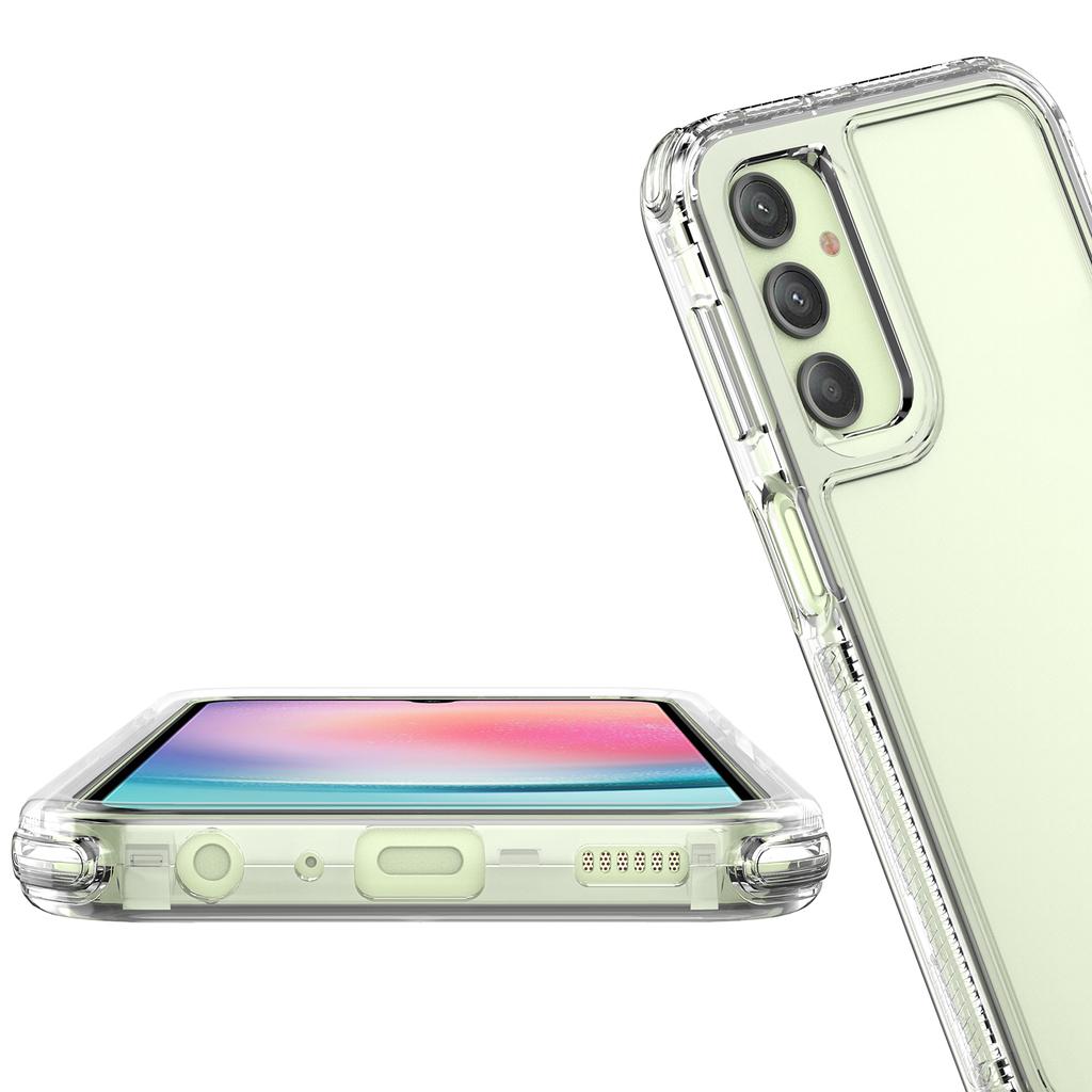 For Samsung Galaxy A24 4G (162.1 X 77.6 X 8.3mm) Clear Case Acrylic+TPU Hybrid Phone Cover