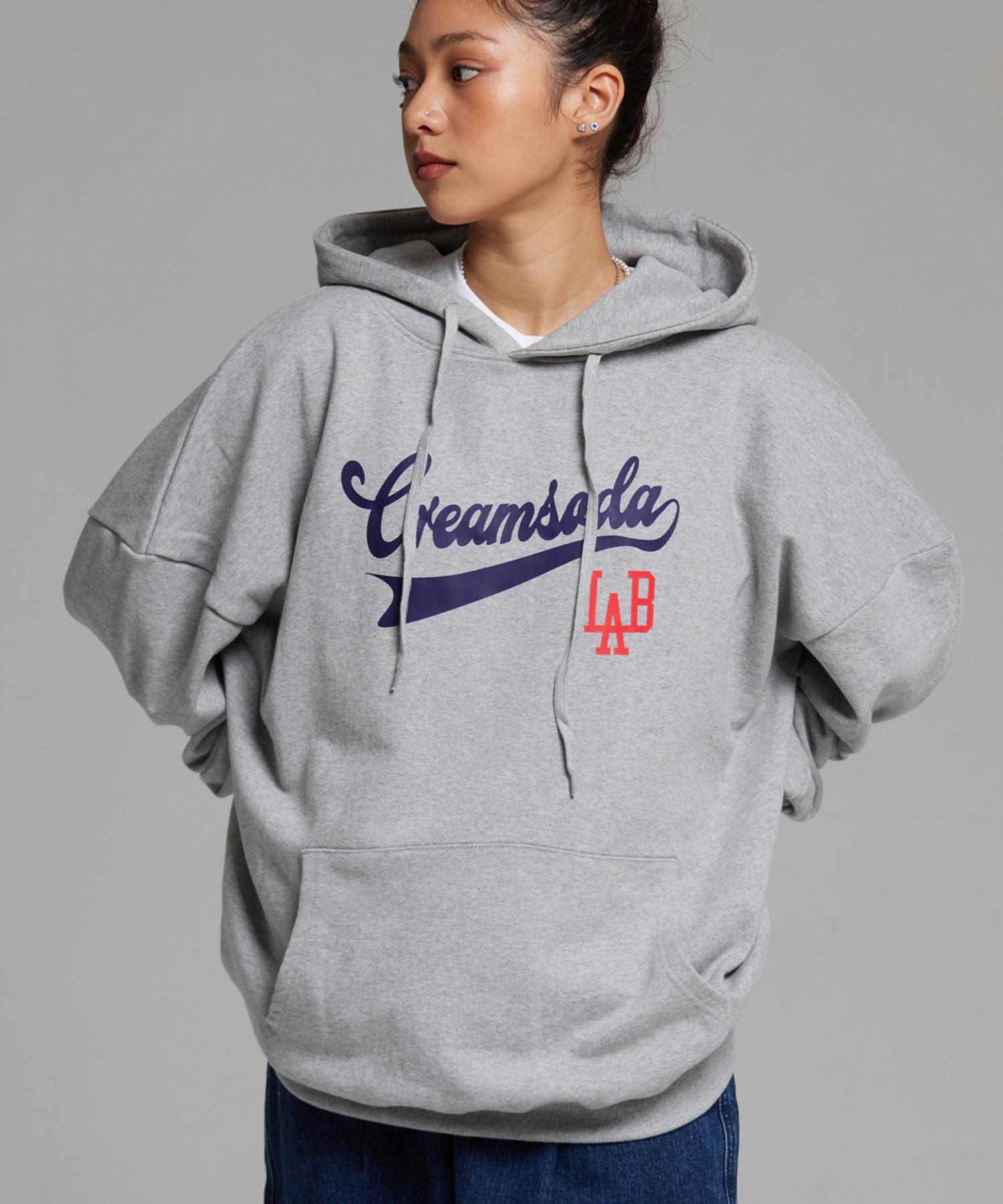 Cream Soda Lab Athletic Logo Natural Fit Hoodie Gray M