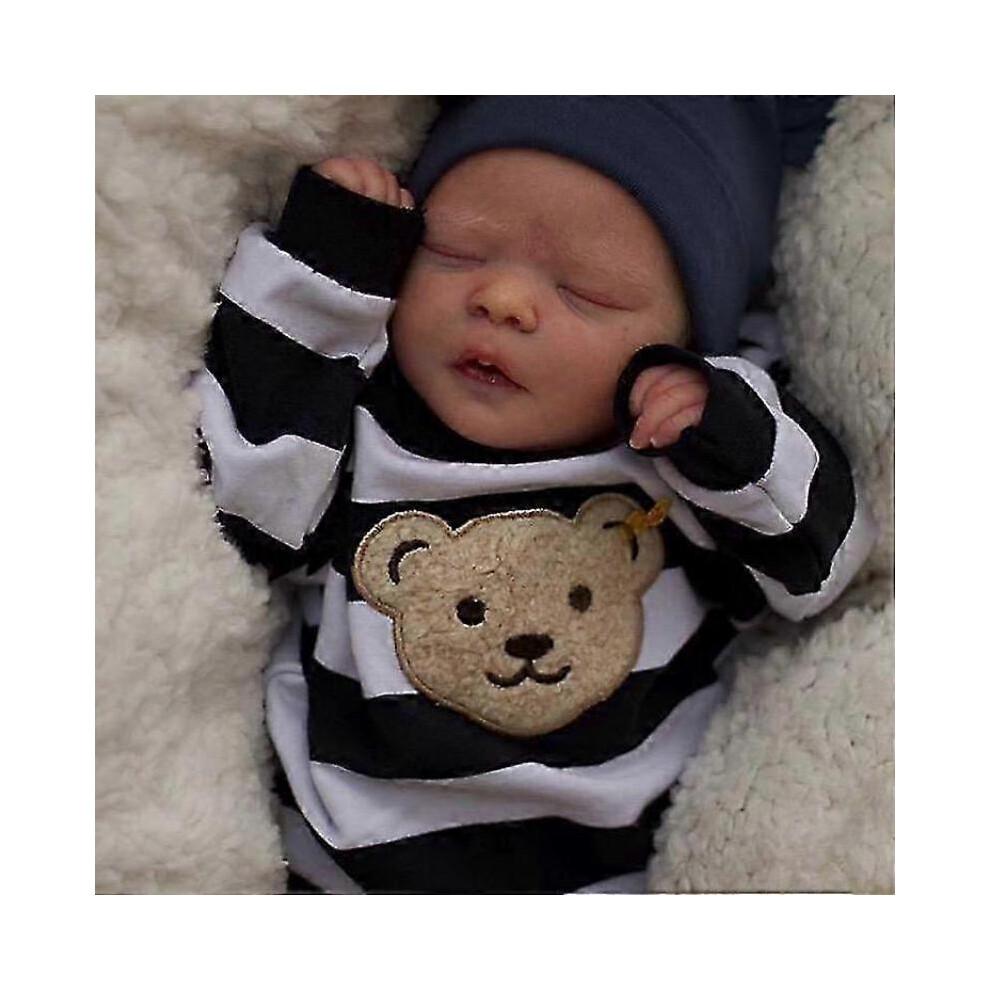 (full body silicone-boy) Npk 46cm Reborn Newborn Baby Darren Toy Lifelike Real Soft Touch_usmddsa