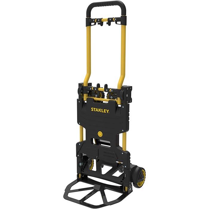 Diable Pliant 2 En 1 - Stanley - Capacité 137 Kg - Acier Durable - Poignée TPR - Compact